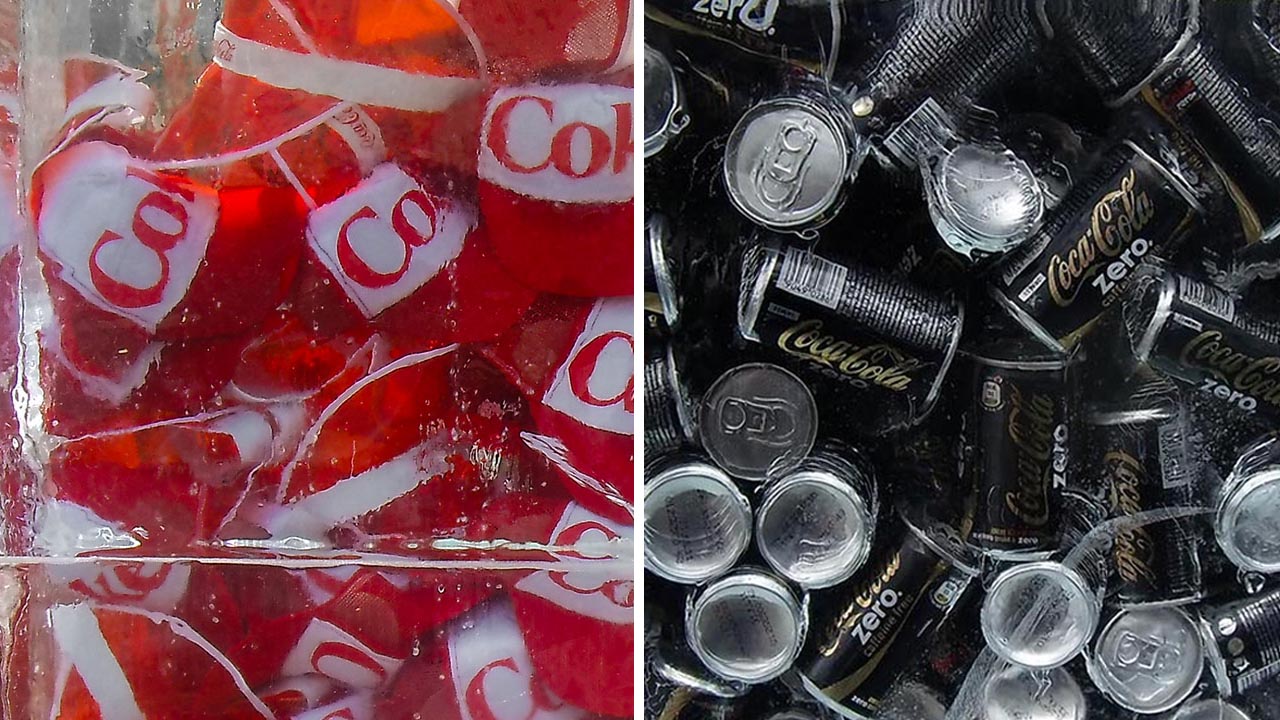 Coca-cola-ijsblok-extrema-merkactivatie-sampling